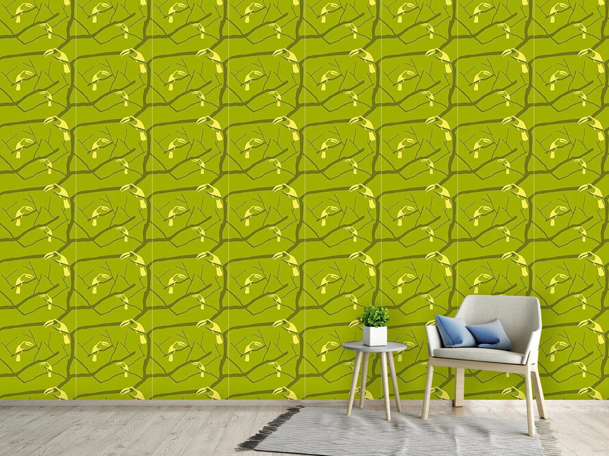 patterned-wallpaper-tucan-green