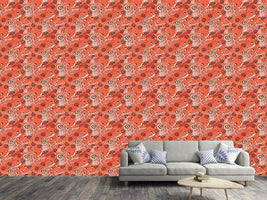 patterned-wallpaper-apricot-flora