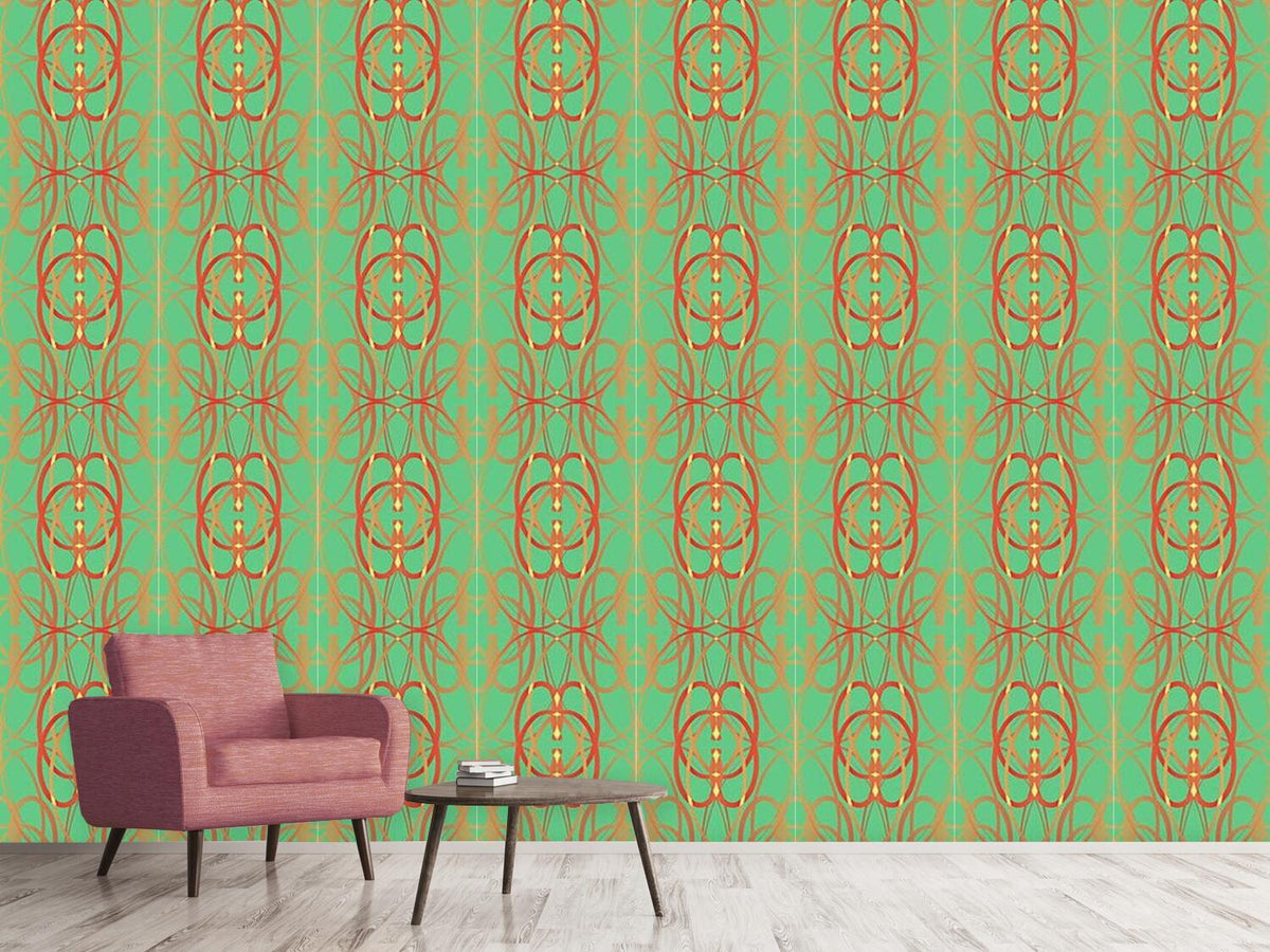 patterned-wallpaper-art-nouveau-mint